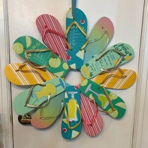 Colorful, made by hand, Flip Flop Wreath